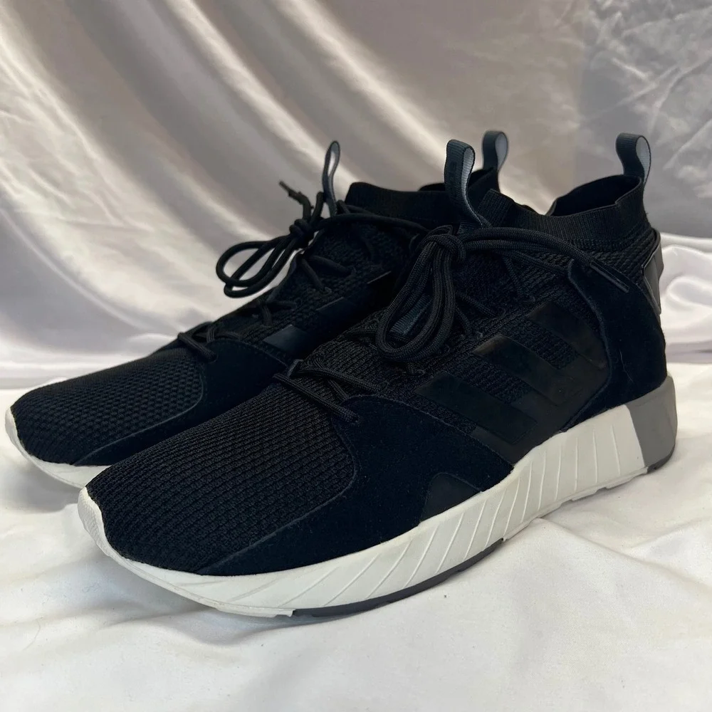 Adidas Questar Strike Mens Running Shoes Black White‎ Cloudfoam F97653 Size 13